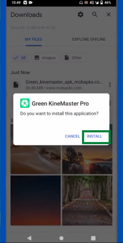 Green KineMaster pro apk download